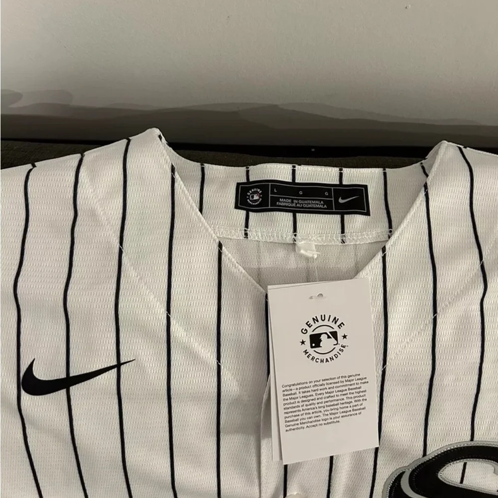 Nike Authentic Chicago White Sox MLB Baseball Jersey Pinstripe Men's Size: L